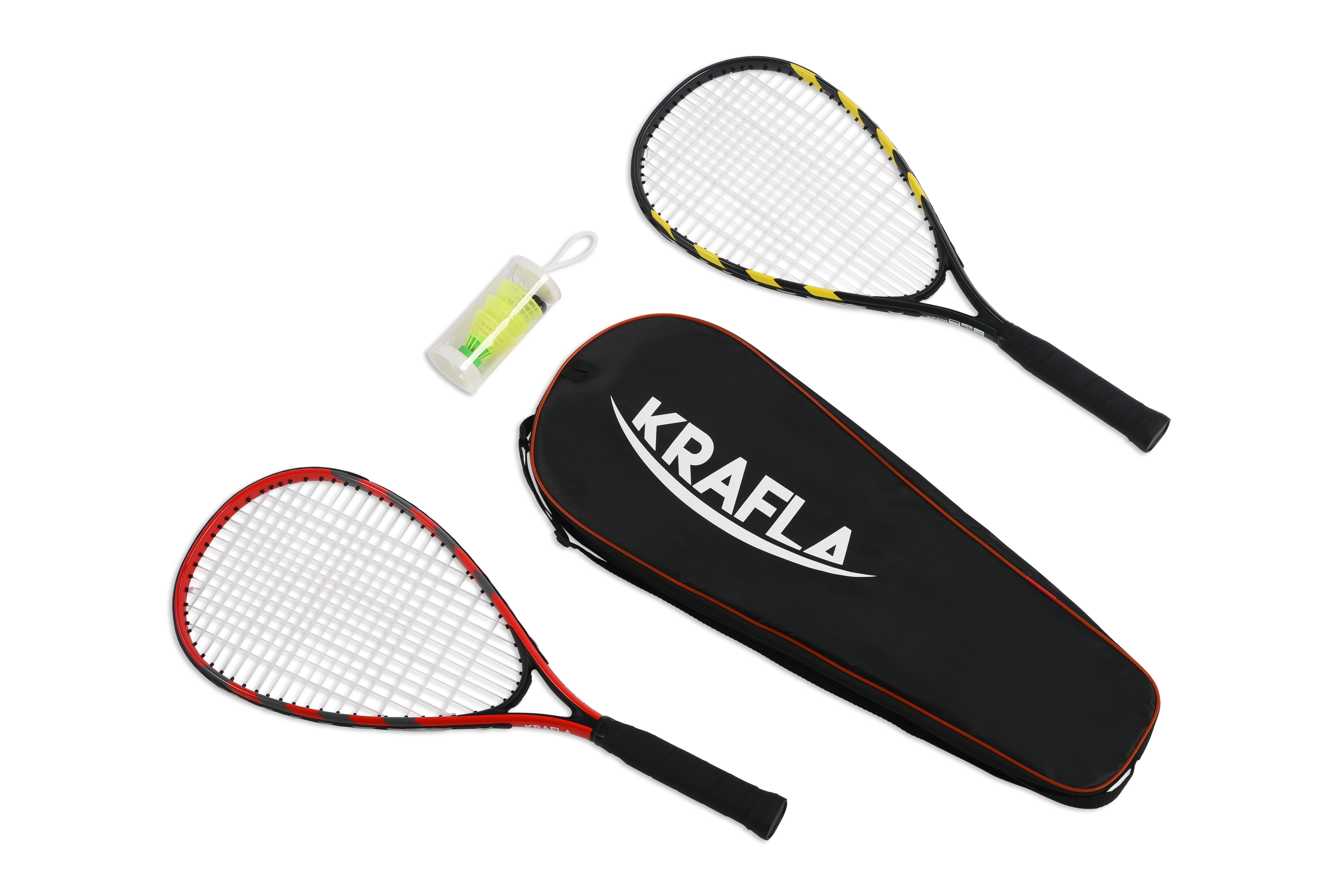 KRAFLA S-SP500 Набор для спидминтона с ракетками (2шт) и воланами (3шт) в чехле